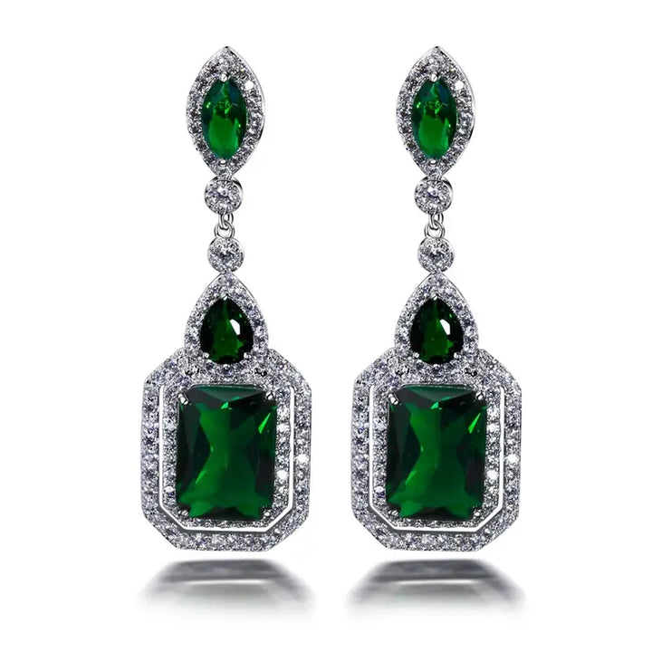 Boucles d'oreilles Clarion Verdance | Or blanc
