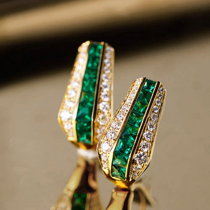 Boucles d'oreilles émeraude Sienna | Or