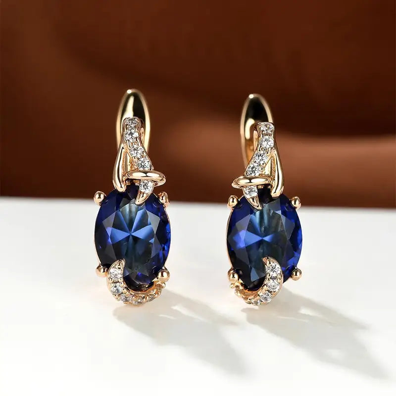 Boucles d'oreilles goutte de Minuit Royale | Or