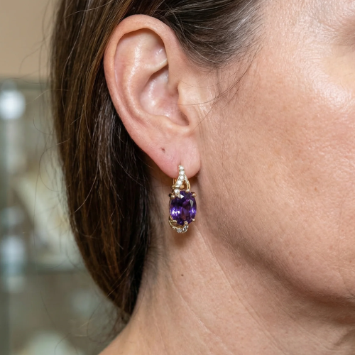 Boucles d'oreilles impérial crépuscule | Or rose