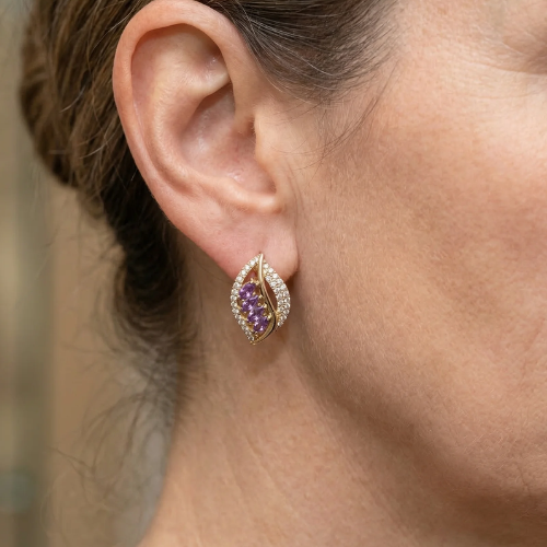 Boucles d'oreilles Isaline Lilavere | Or rose