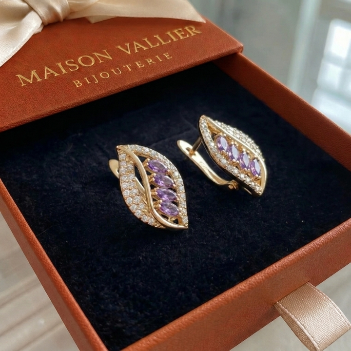 Boucles d'oreilles Isaline Lilavere | Or rose