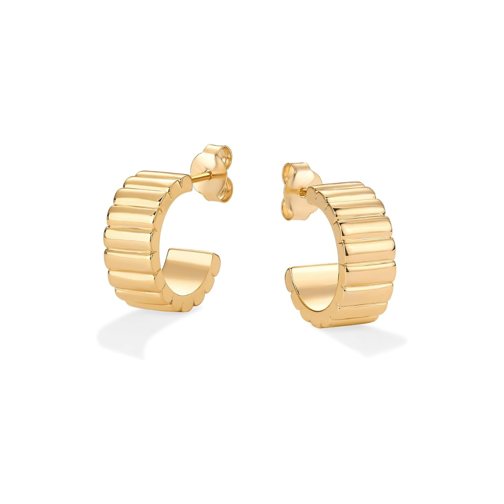 Boucles d'oreilles ligne classique | Or