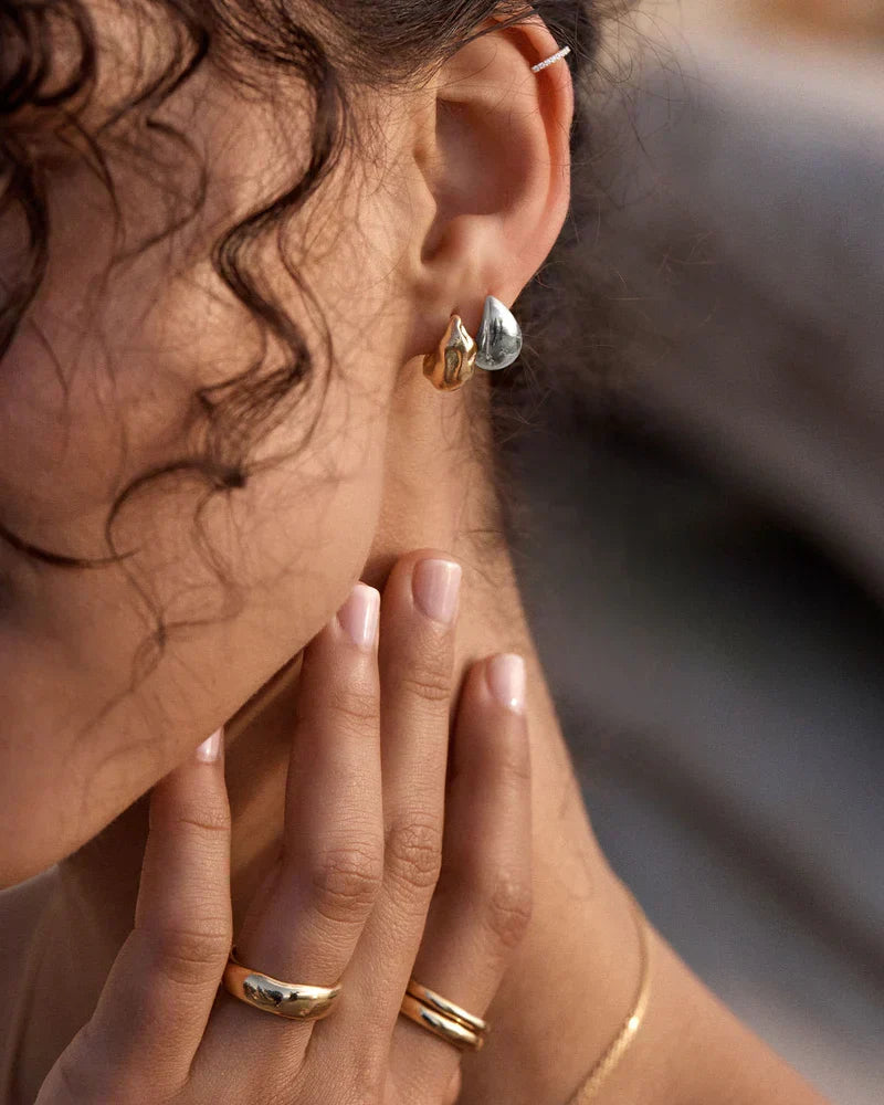 Boucles d'oreilles Mato | Or blanc