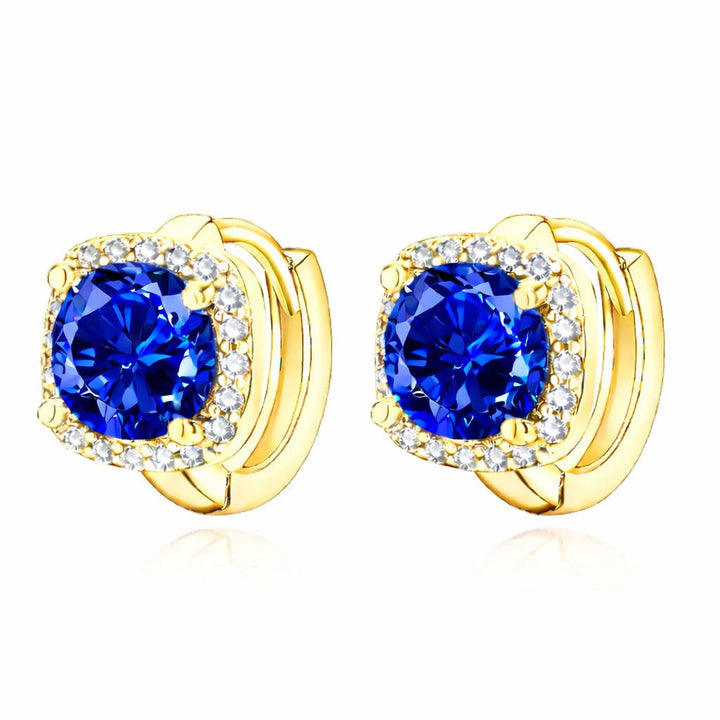 Boucles d'oreilles Nadine saphir | Or