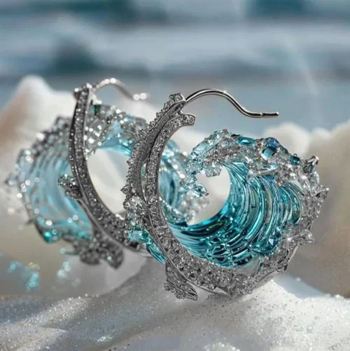 Boucles d'oreilles Serments de l'océan | Or