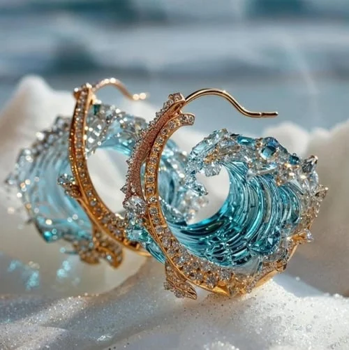 Boucles d'oreilles Serments de l'océan | Or