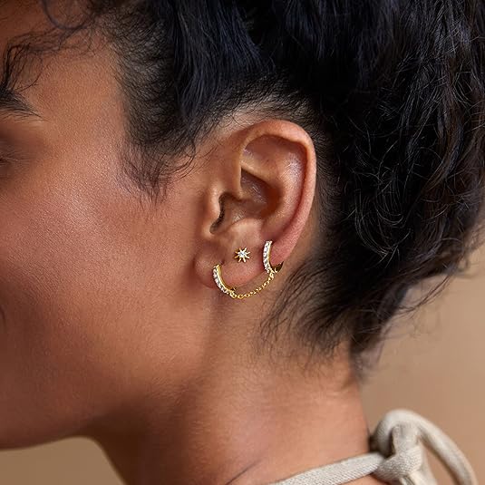 Boucles d'oreilles soleil rayonnant | Or