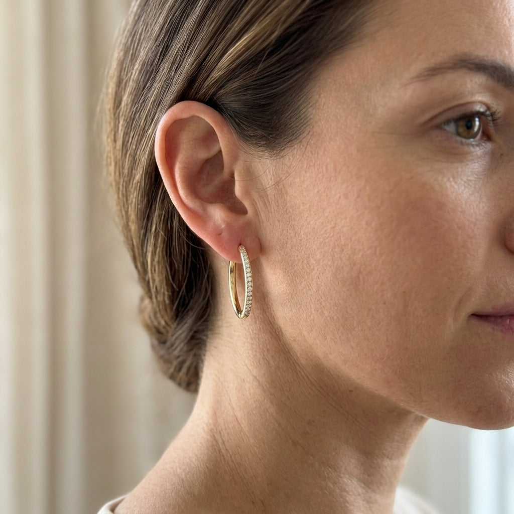 Boucles d'oreilles Sorel pavé | Or