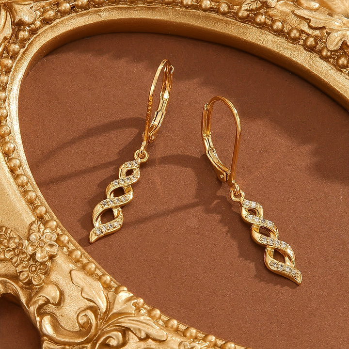 Boucles d'oreilles torsade scintillante Ava | Or