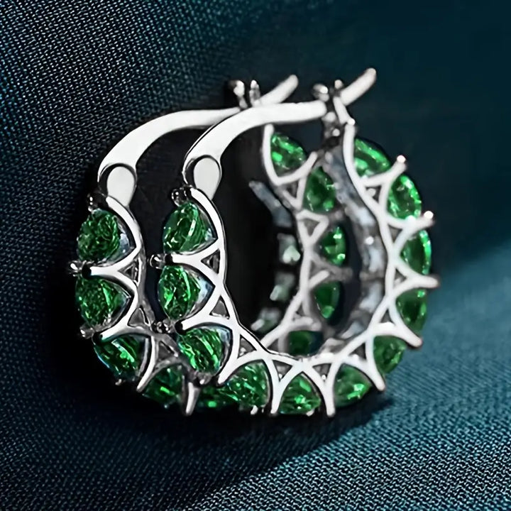 Boucles d'oreilles créoles Hélène Marlot | Or blanc