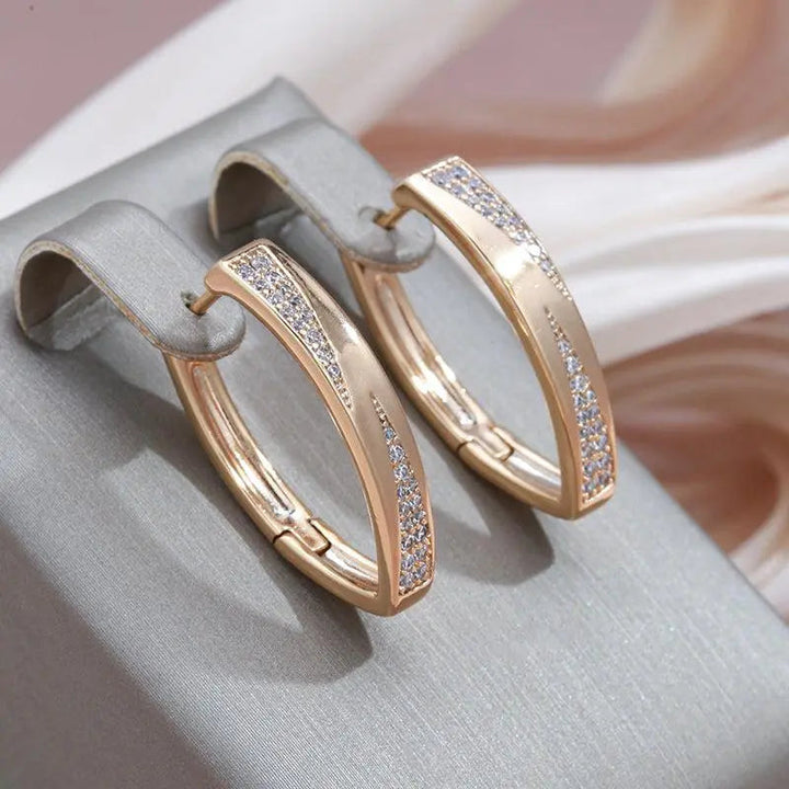Boucles d'oreilles éclatantes et diamants | Or