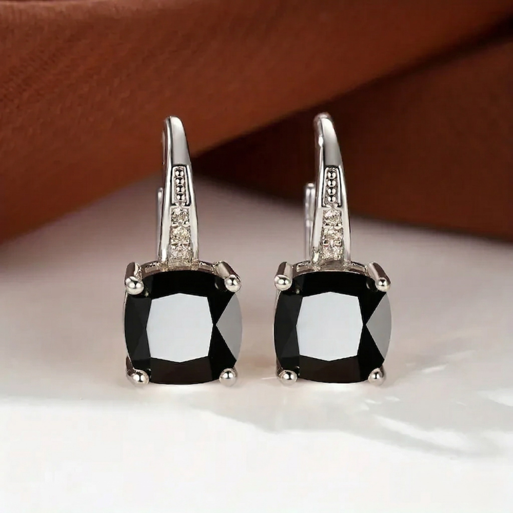 Boucles d'oreilles en anneau en pierre mystique | Or