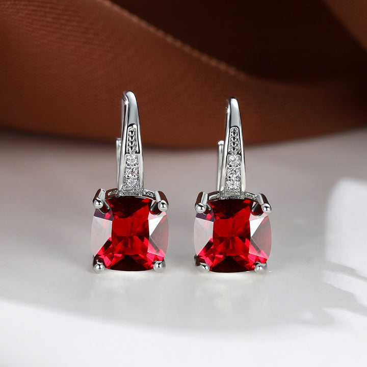 Boucles d'oreilles en anneau en pierre mystique | Or