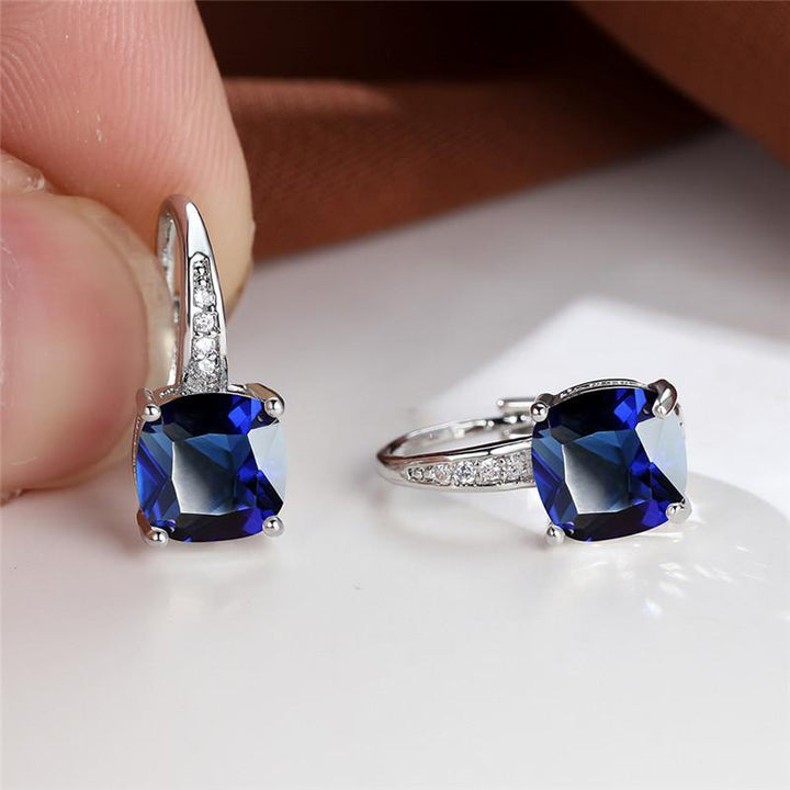 Boucles d'oreilles en anneau en pierre mystique | Or