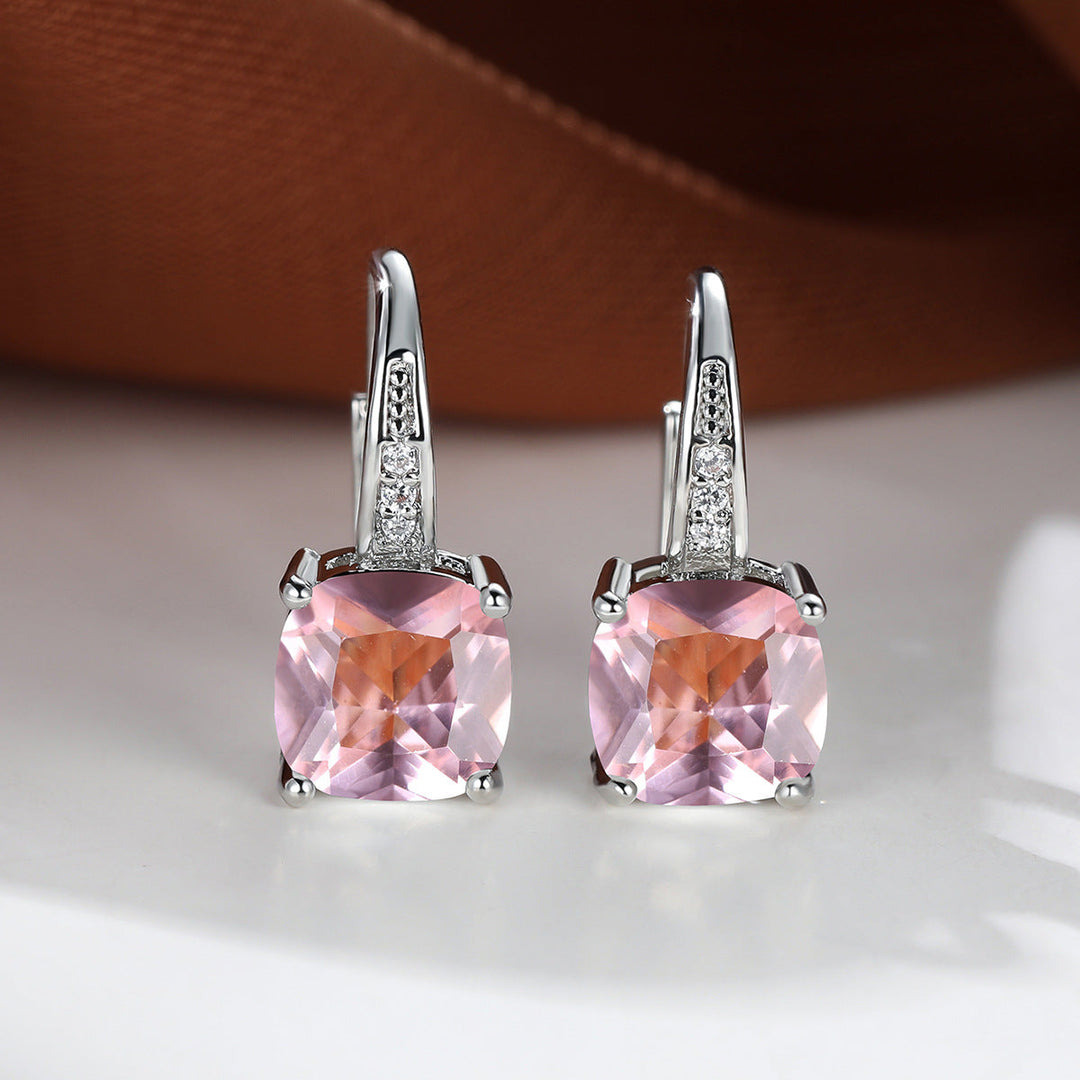 Boucles d'oreilles en anneau en pierre mystique | Or