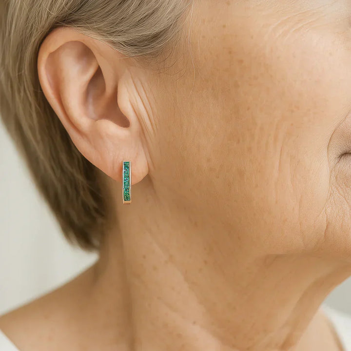 Boucles d'oreilles en émeraude et diamant | Or