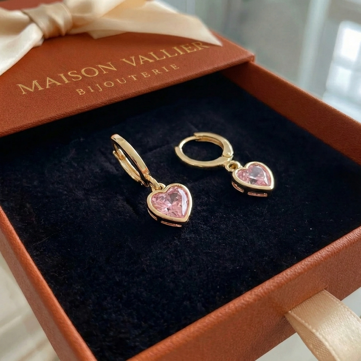 Boucles d'oreilles en forme de charme Cupidon | Or