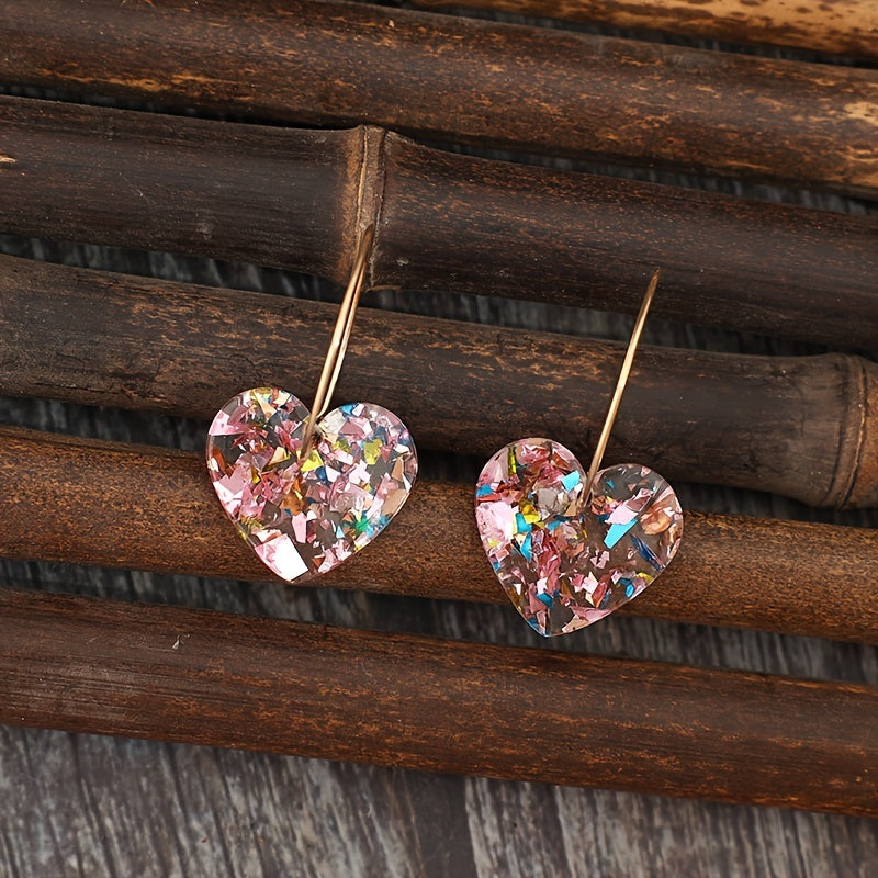 Boucles d'oreilles en forme de cœur en sucre | Or