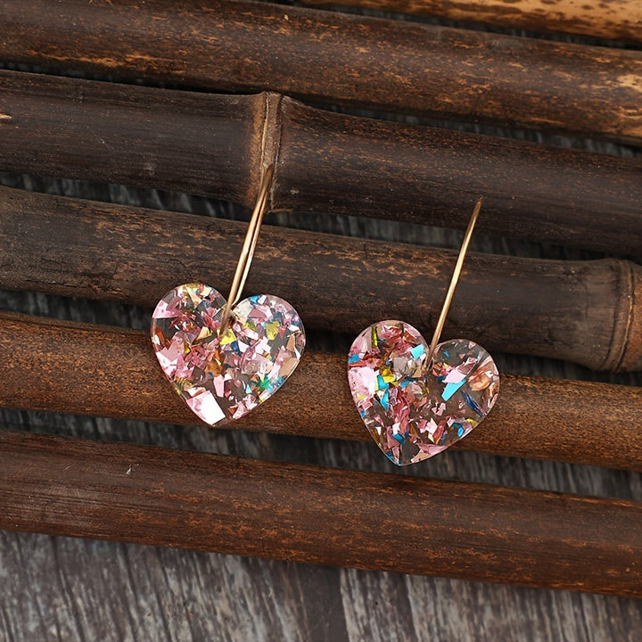 Boucles d'oreilles en forme de cœur en sucre | Or