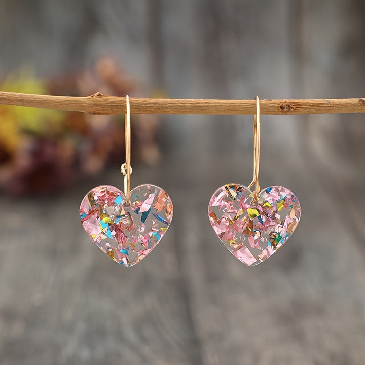 Boucles d'oreilles en forme de cœur en sucre | Or