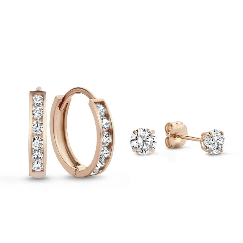 Boucles d'oreilles en pierre Dara brillante | Or