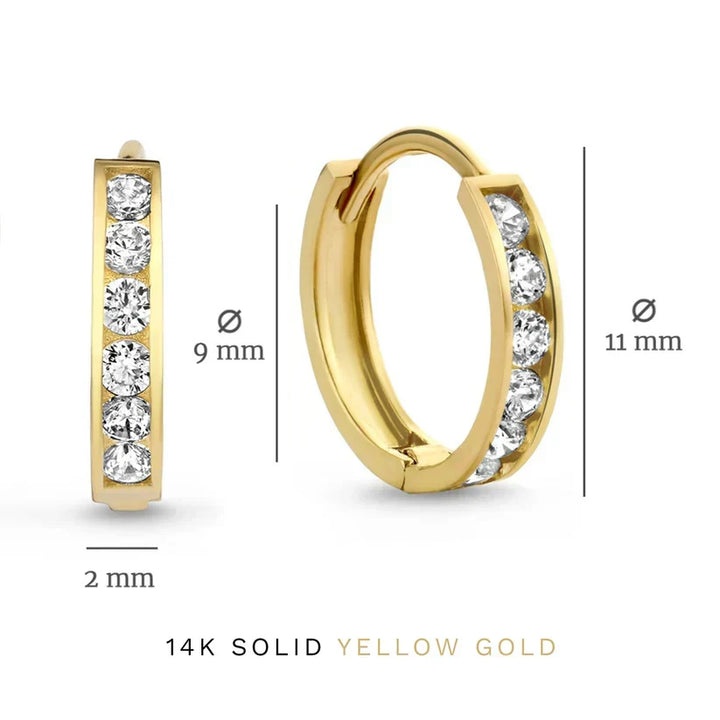 Boucles d'oreilles en pierre Dara brillante | Or
