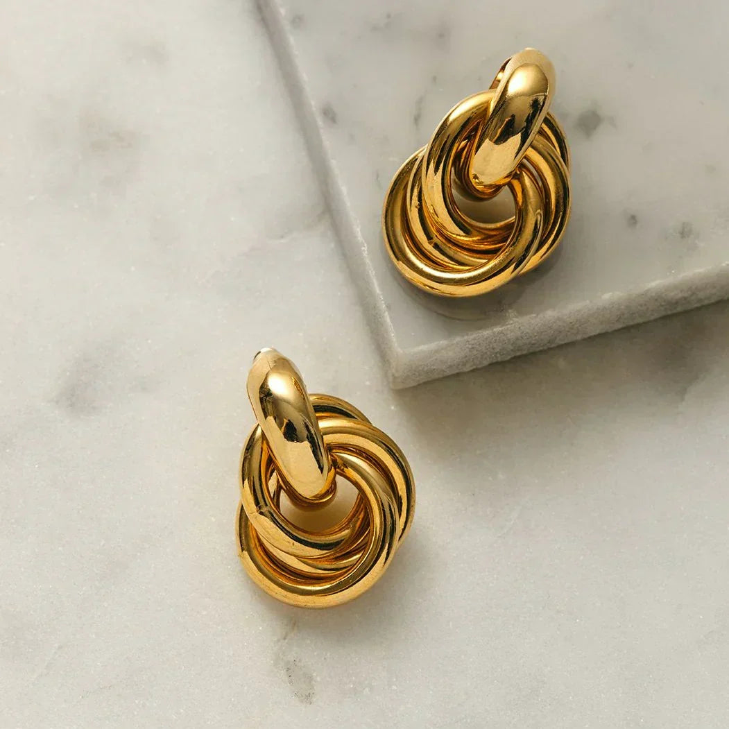 Boucles d'oreilles entrelacées | Or