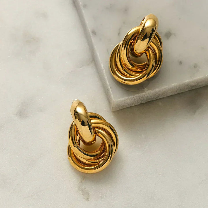 Boucles d'oreilles entrelacées | Or