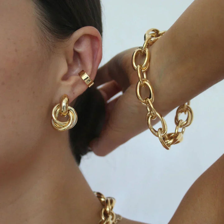 Boucles d'oreilles entrelacées | Or