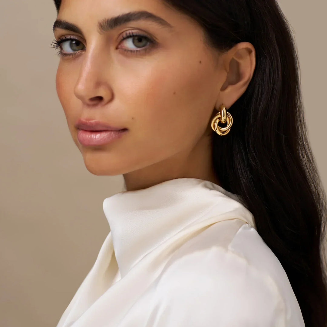 Boucles d'oreilles entrelacées | Or