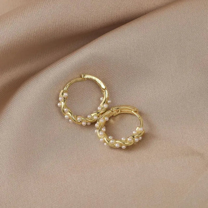 Boucles d'oreilles pendantes en perle ronde | Or