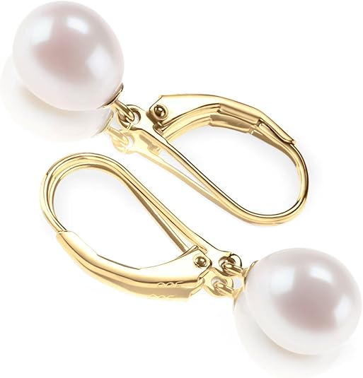 Boucles d'oreilles pendantes en perles | Or