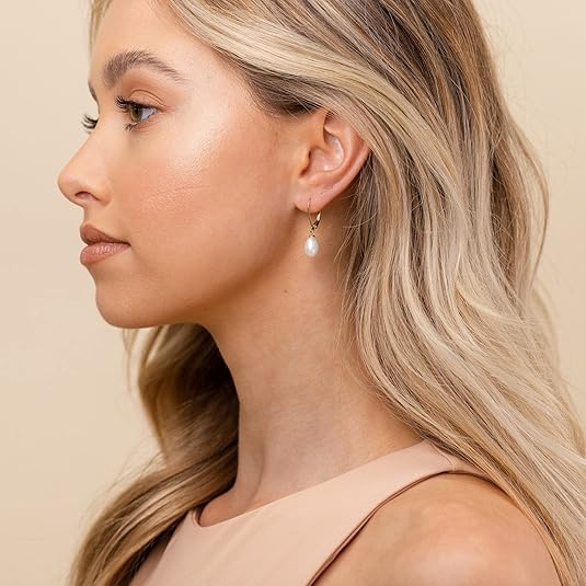 Boucles d'oreilles pendantes en perles | Or