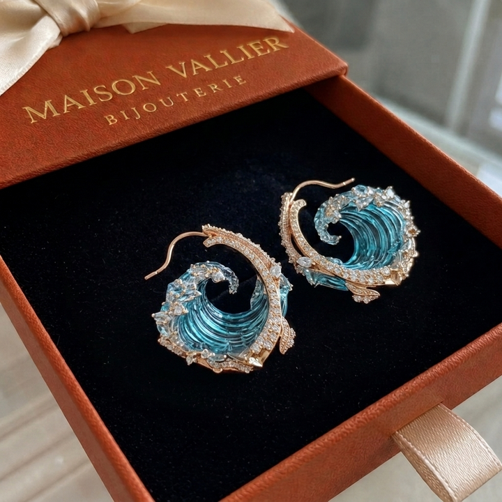 Boucles d'oreilles Serments de l'océan | Or