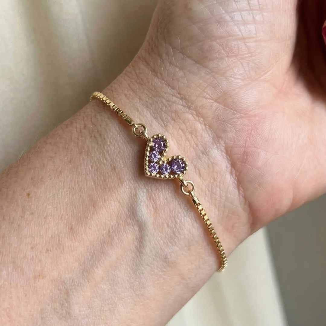 Bracelet amour Lilas | Or