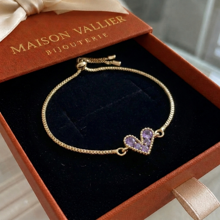 Bracelet amour Lilas | Or