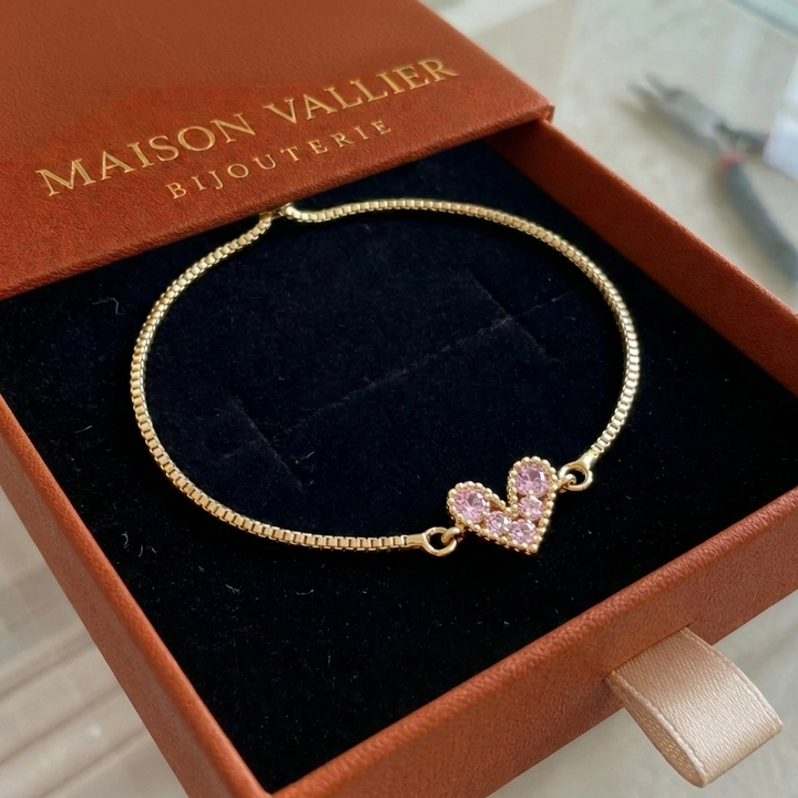 Bracelet amour rosé | Or