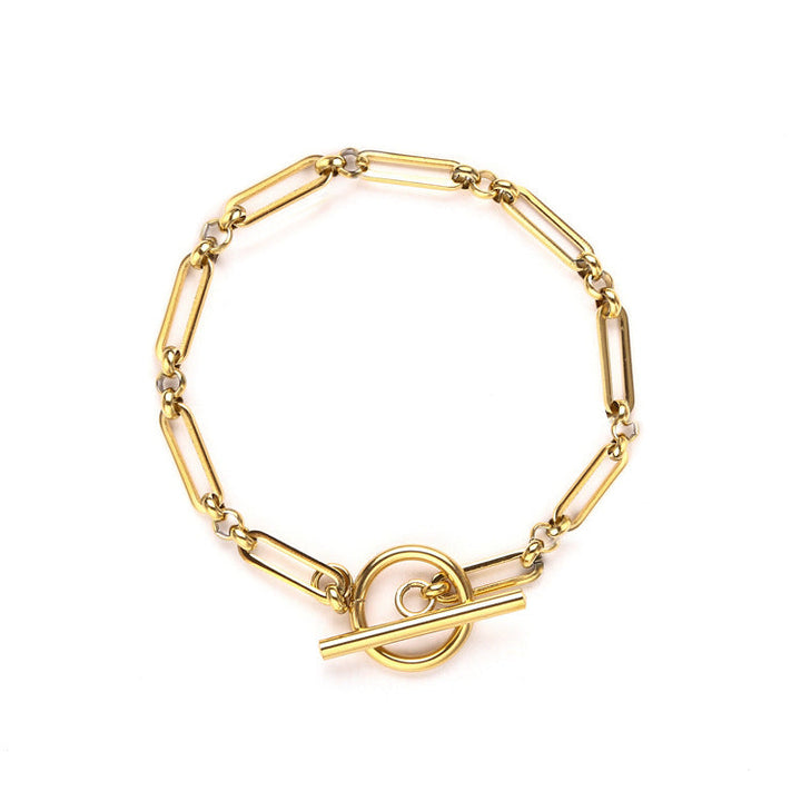 Bracelet Barrette | Or blanc