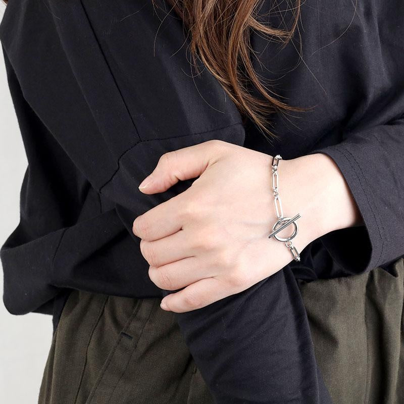 Bracelet Barrette | Or blanc