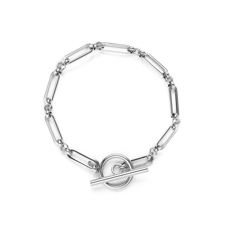 Bracelet Barrette | Or blanc