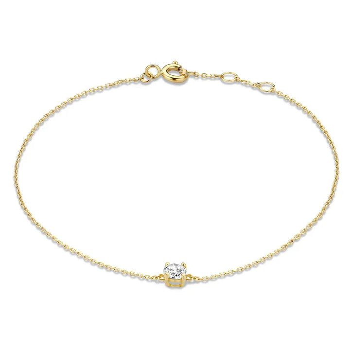 Bracelet Cléa en pierre | Or blanc