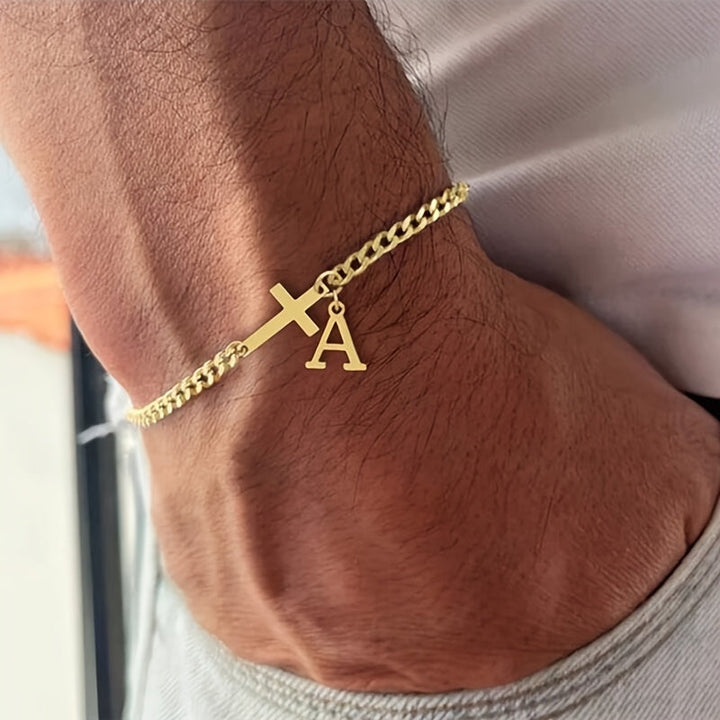 Bracelet croisé initial | Or