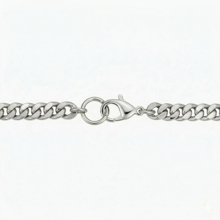 Bracelet cubain | Or blanc
