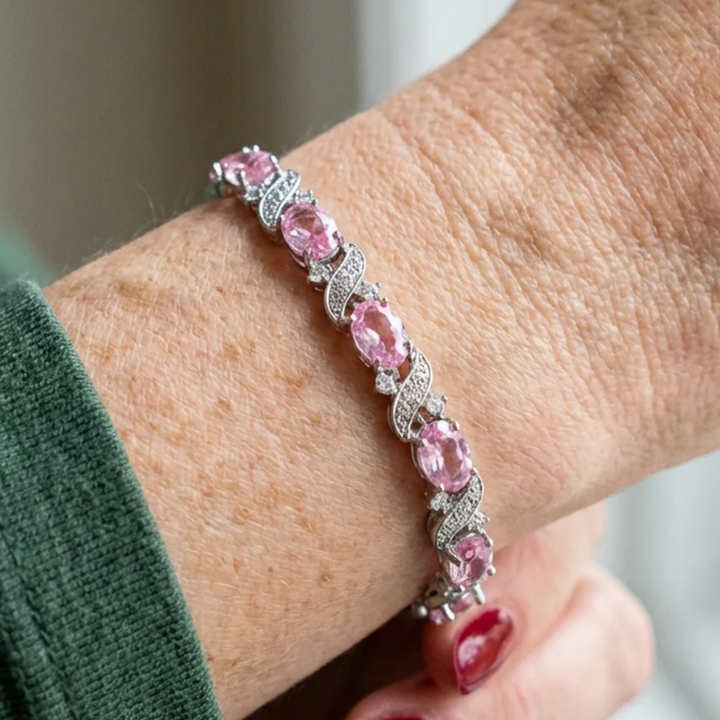Bracelet Giada Rosalyth | Or blanc