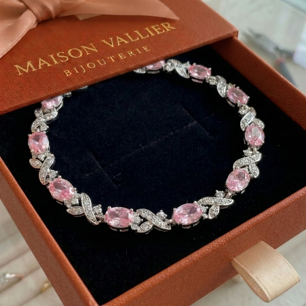 Bracelet Giada Rosalyth | Or blanc
