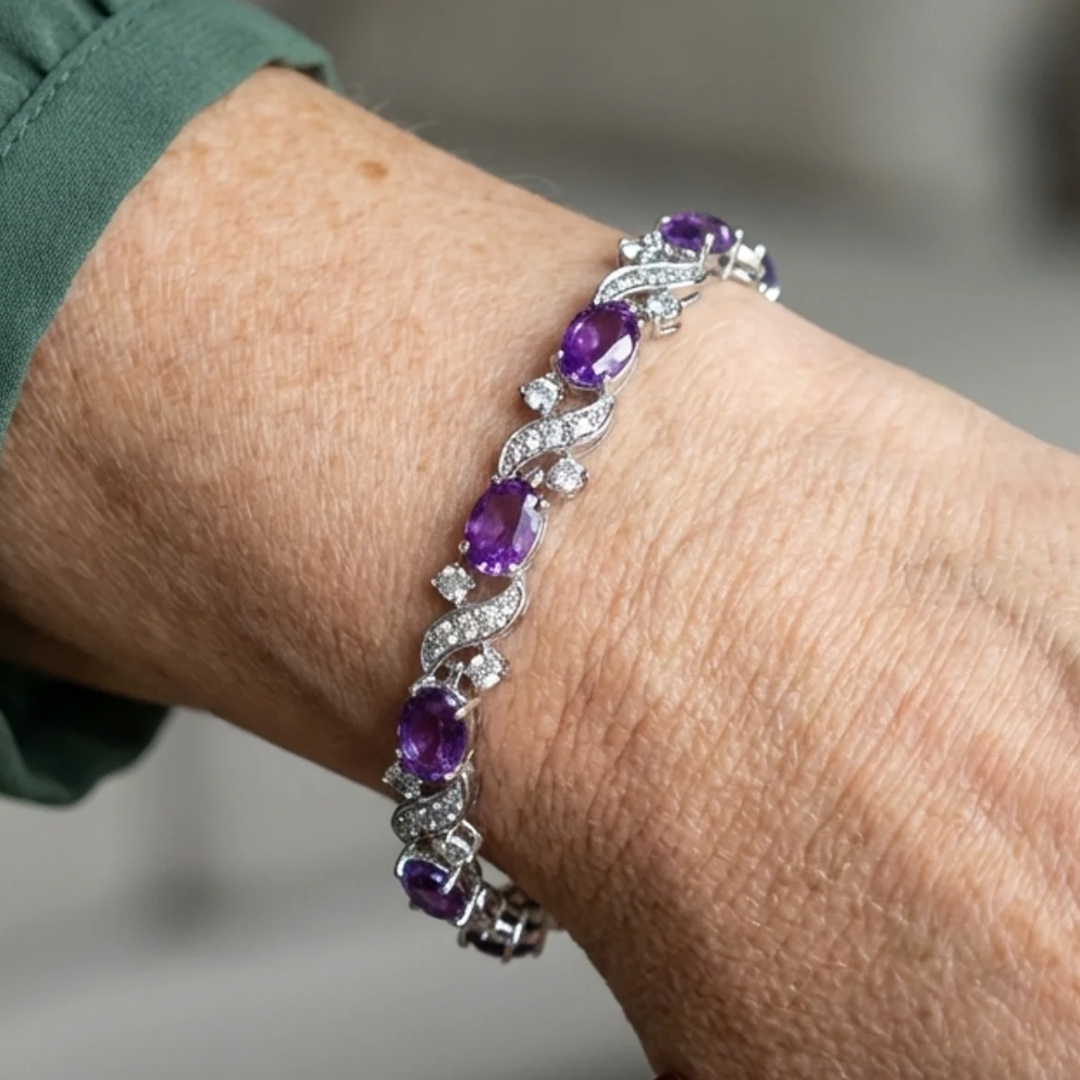 Bracelet Giada Valethyst | Or blanc