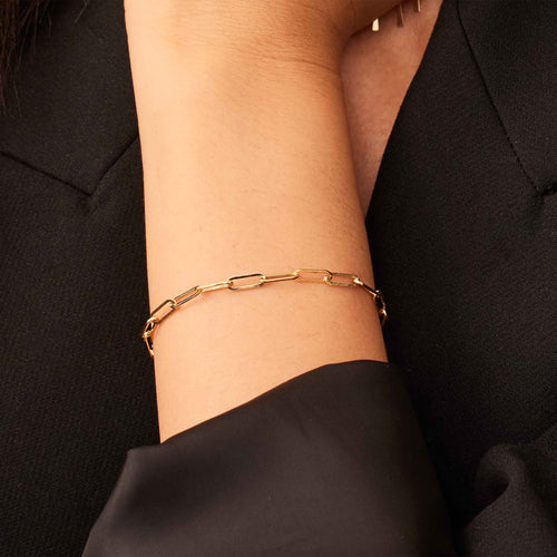Bracelet maillon de Venise | Or blanc