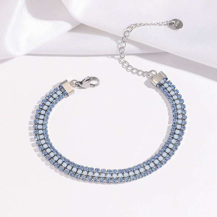 Bracelet signature brillante | Or blanc