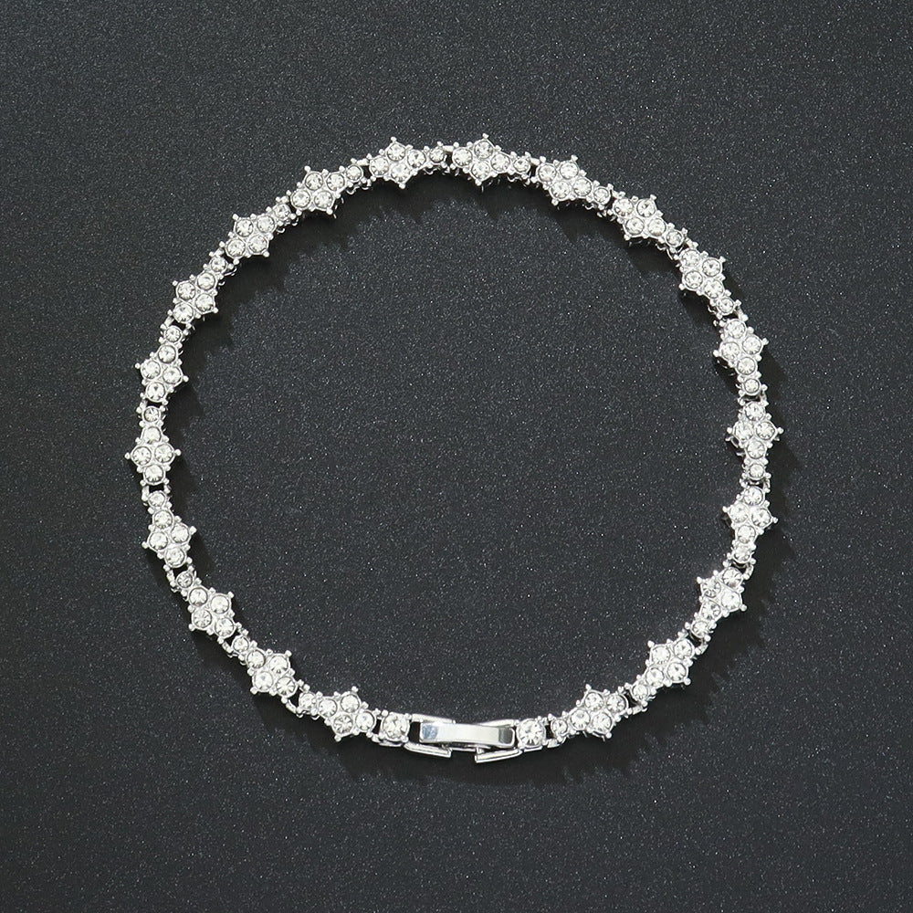 Bracelet tennis classique en grappe | Or